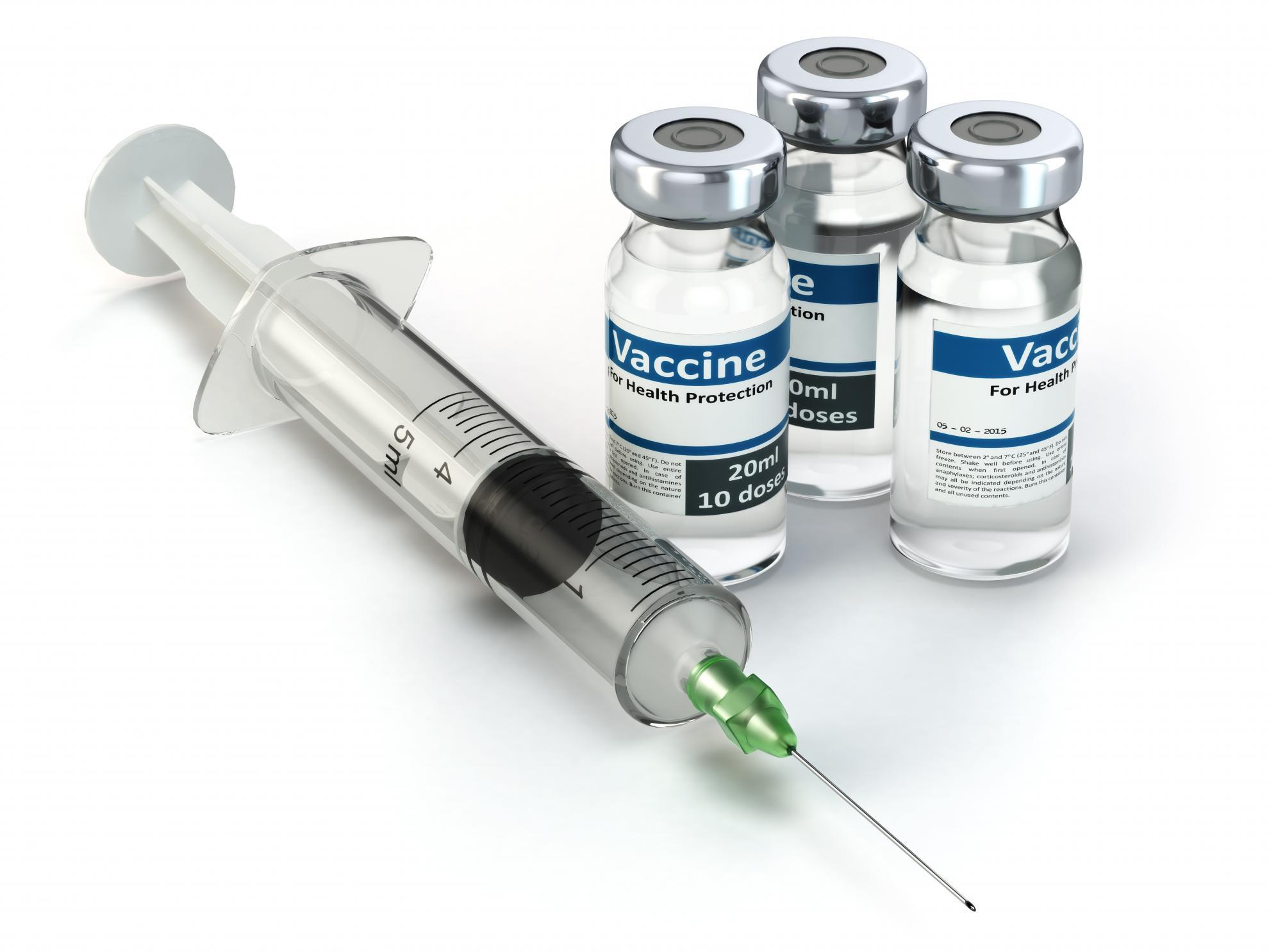 Gene editing at Pirbright Syringe and vaccine vials