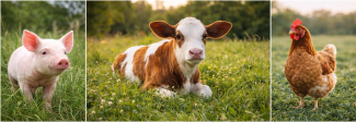Pig, Cow & Chick
